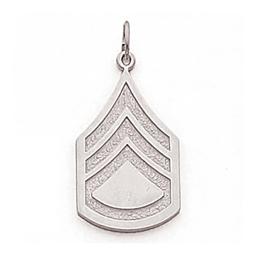 Sterling Silver 1in US Army Staff Sergeant Pendant MIL134SS