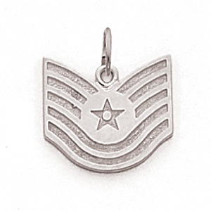5/8in US Air Force TSgt Pendant - Sterling Silver MIL154SS