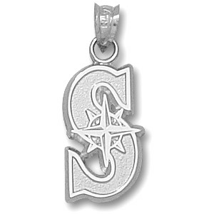 Sterling Silver 5/8in Seattle Mariners S Logo Pendant