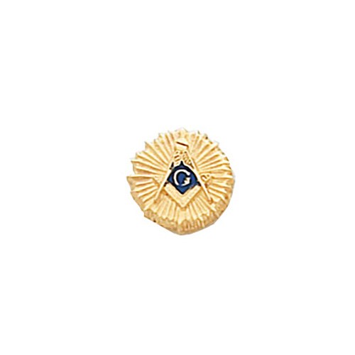 10k Yellow Gold Masonic Sunburst Tie Tac