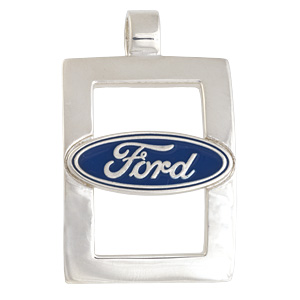 Ford Sterling Silver Oval Necklace Pendant