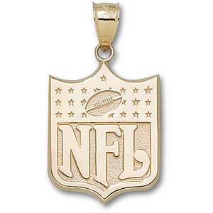 NFL Shield 1in 14k Logo Pendant