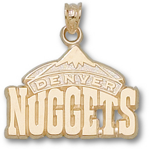 10kt Yellow Gold 5/8in Denver Nuggets Logo Pendant