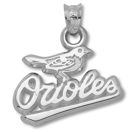 Sterling Silver Baltimore Orioles 9/16in Pendant