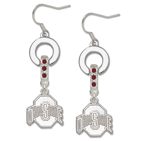 Ohio State University MVP Crystal Earrings OSU066ER-CR | Joy Jewelers