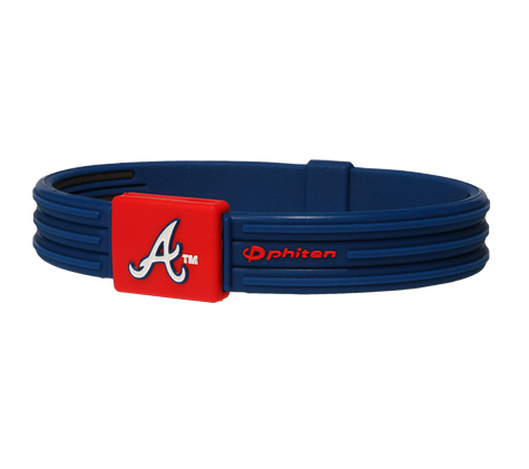 7.5 inch Atlanta Braves Titanium Phiten Bracelet S-Type