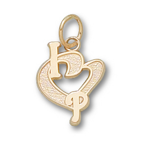 Philadelphia Phillies 1/2in 14k I Love P Charm