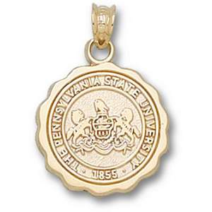 14kt Yellow Gold 5/8in Penn State University Seal Pendant