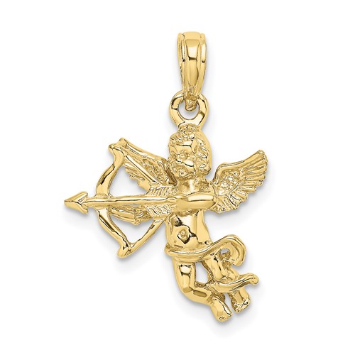 10k Yellow Gold Cupid with Bow and Arrow Charm