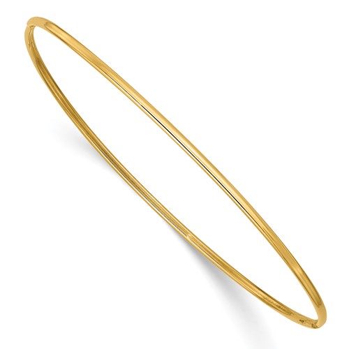 10k Yellow Gold bangle bracelet Flexible Satin and Thick Polished Design  (0.5”) | eBay