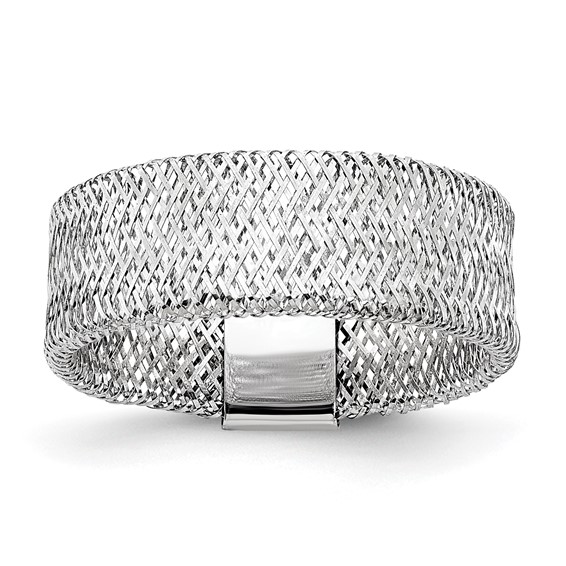 10k White Gold Ladies' Stretch Mesh Ring