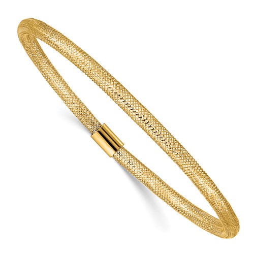 10k Yellow Gold Stretch Mesh Bracelet 7.25in