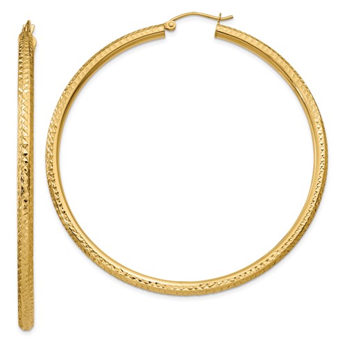 Two Tone Hoop Earrings in 10kt Yellow Gold & White Gold