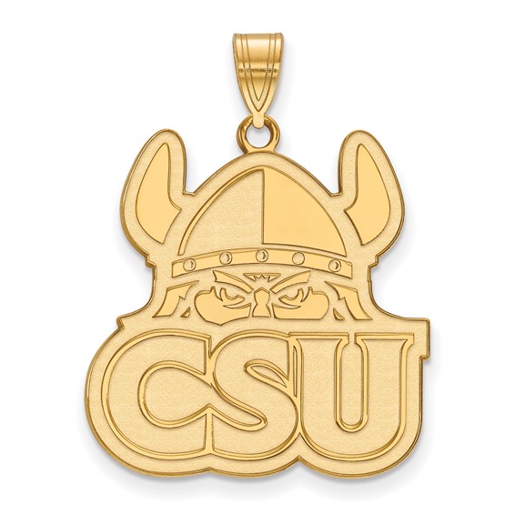 14k Yellow Gold Cleveland State University Vikings Pendant 1in