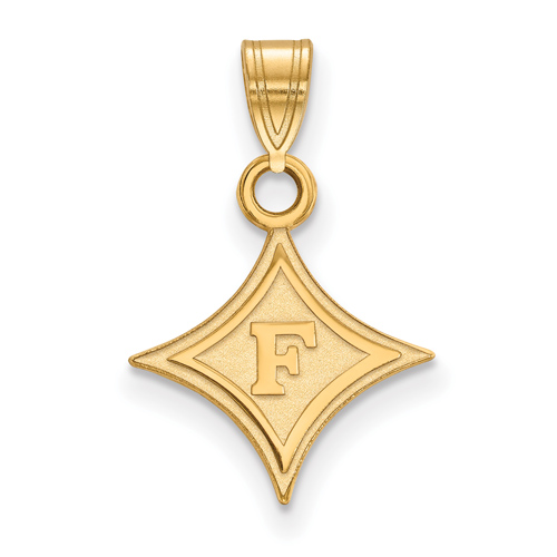 14k Yellow Gold 1/2in Furman University Diamond Logo Pendant 4Y002FUU