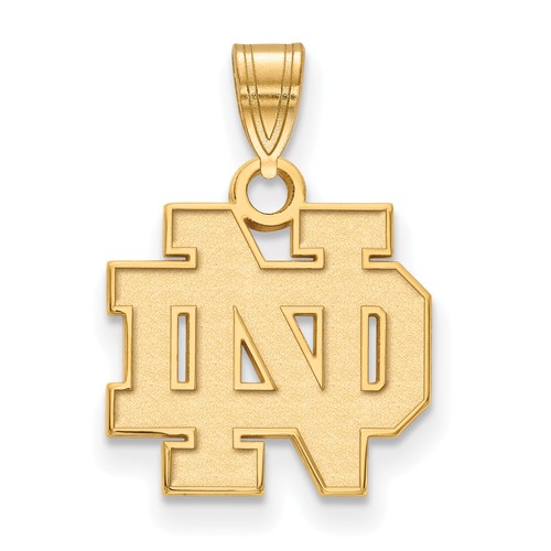 14k Yellow Gold 1/2in University of Notre Dame ND Pendant 4Y002UND