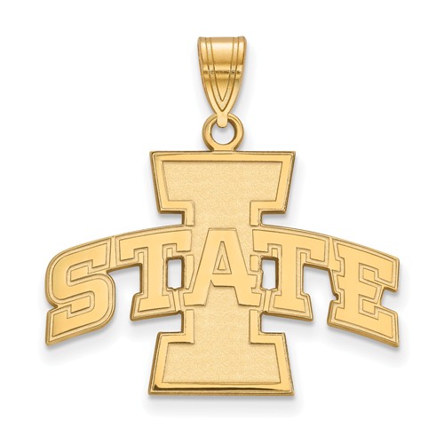 Iowa State University Pendant 3/4in 14k Yellow Gold 4Y004IAS