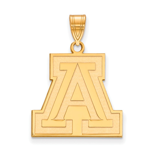 10k Yellow Gold 3/4in University of Arizona Block A Pendant 1Y004UAZ