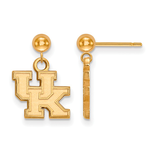 14kt Yellow Gold University of Kentucky Dangle Ball Earrings