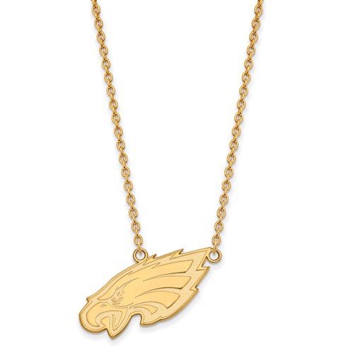 Philadelphia Eagles Pendant Necklace 14k Yellow Gold