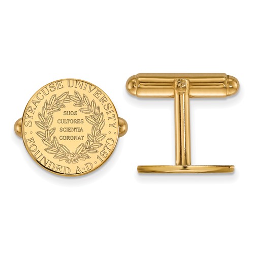 Syracuse University Crest Cuff Links 14k Yellow Gold 4Y041SYU