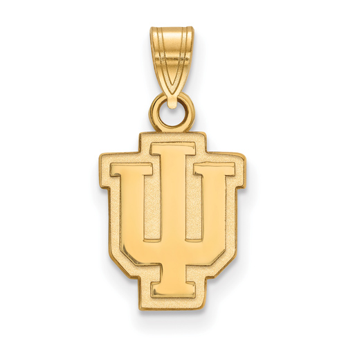 14kt Yellow Gold 1/2in Indiana University Outline Pendant 4Y042IU