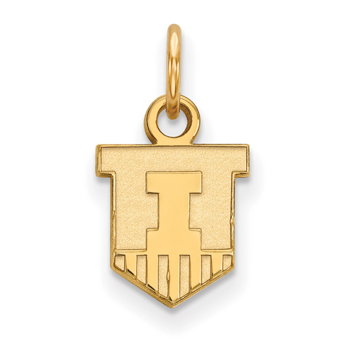 10kt Yellow Gold 3/8in University of Illinois Victory Badge Pendant ...