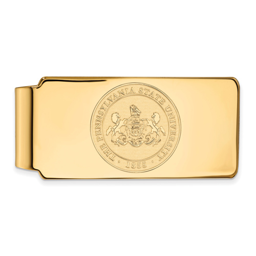 14kt Yellow Gold Penn State University Crest Money Clip