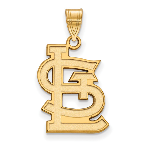 10kt Yellow Gold 3/4in St. Louis Cardinals STL Logo Pendant 1Y047CRD