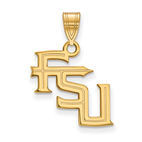 10kt Yellow Gold 5/8in Florida State University FSU Pendant 1Y060FSU