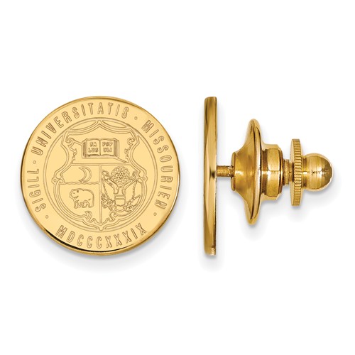 14kt Yellow Gold University of Missouri Crest Lapel Pin