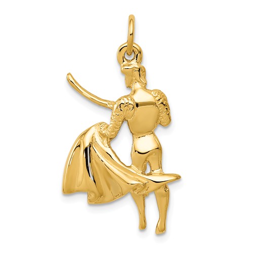 14k Yellow Gold Matador Pendant