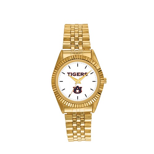 Auburn University Men's Pro Gold-tone Stainless Steel Watch