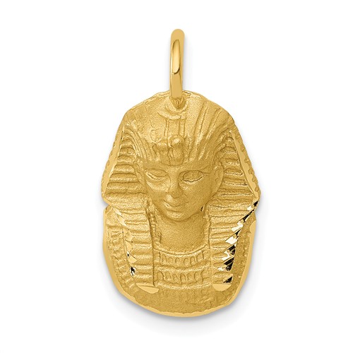 14k Yellow Gold 3-D King Tut Charm 5/8in