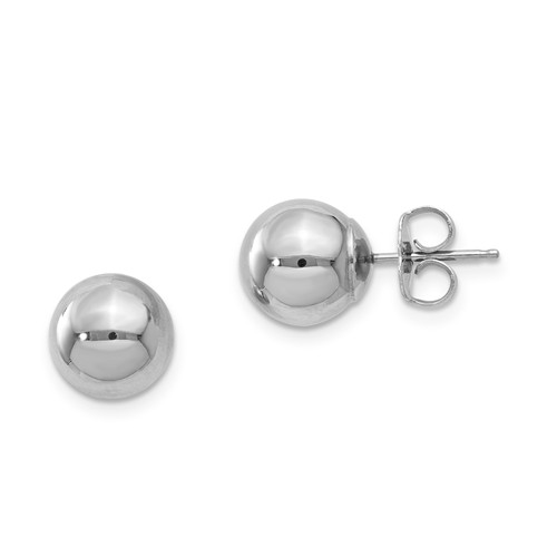 8mm Ball Earrings 14k White Gold CBEL19989E | Joy Jewelers