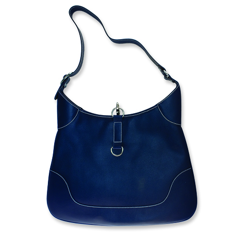 Jacqueline Kennedy Navy Leather Handbag