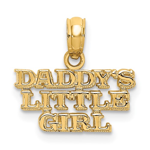 14kt Yellow Gold Daddy's Little Girl Pendant