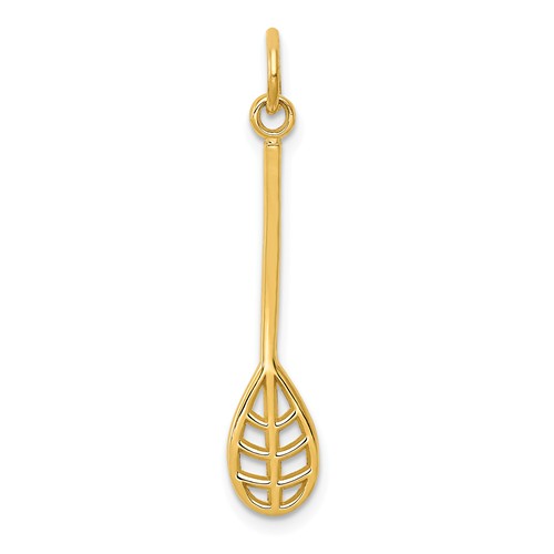 14k Yellow Gold Lacrosse Stick Pendant 1in