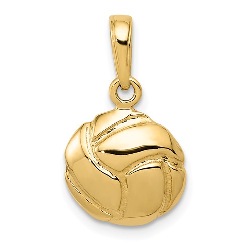 14k Yellow Gold Volleyball Charm 3/8in K4949 | Joy Jewelers