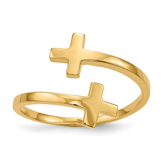 Au Naturale 10k Gold Cross Ring