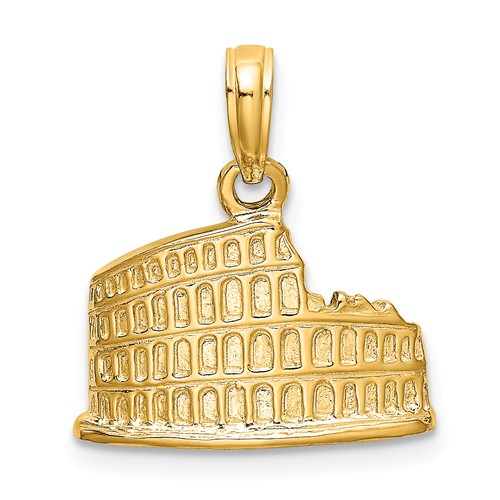 14k Yellow Gold Colosseum Pendant