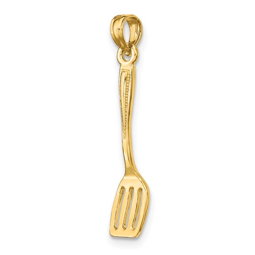 14k Yellow Gold 3-D Spatula Pendant