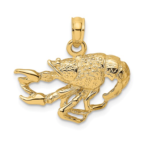 14k Yellow Gold Crawfish Pendant K7456 | Joy Jewelers