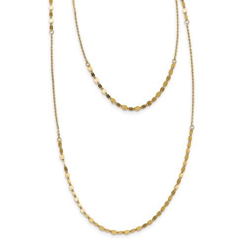 Italian 14K gold extendable necklace