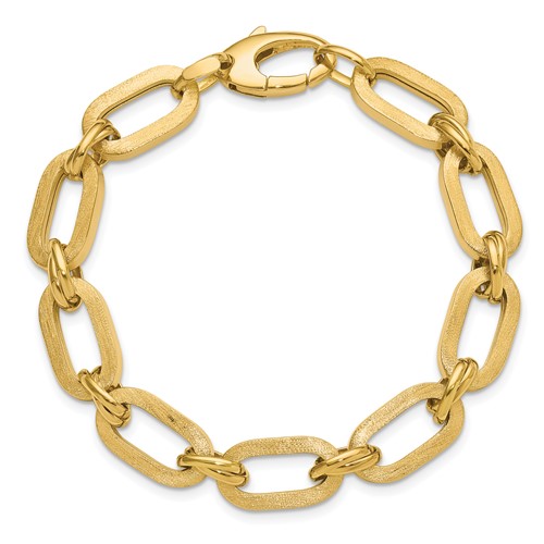 Large 14K Gold Oval Link Bracelet