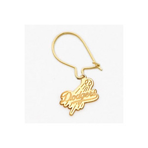 Los Angeles Dodgers Dangle Earrings - 14k Yellow Gold