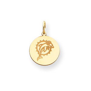 miami dolphins gold charm