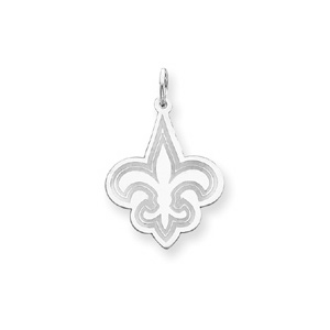 New Orleans Saints 1 1/8in Logo Pendant - Sterling Silver