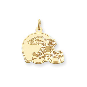 Philadelphia Eagles 3/4in Helmet - 14k Yellow Gold