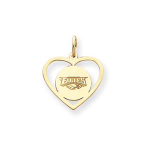 Philadelphia Eagles 3/8in Combo Pendant - 14k Yellow Gold NF1541